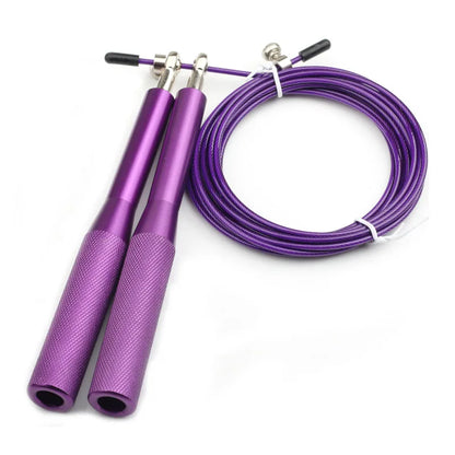 Corde à sauter violet légère et rapide pour entraînement sportif – NI Performance