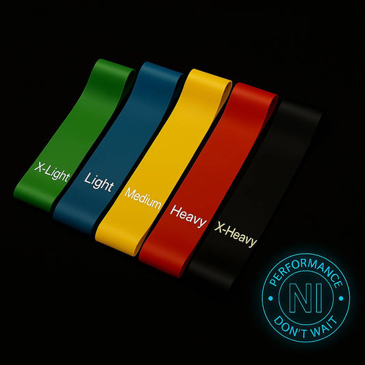Bandes de résistance élastiques multicolores pour musculation, fitness et rééducation – N.I Performance