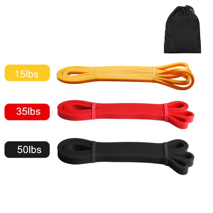 Kit de 3 bandes élastiques pour échauffement, tonification et entraînement intermédiaire