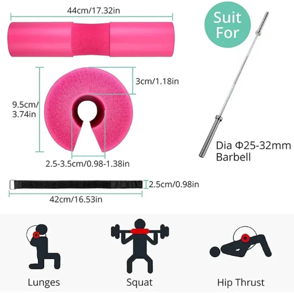 Guide d’utilisation du pad pour barre de musculation – exercices ciblés, zones protégées (nuque et épaules), confort et maintien – N.I Performance