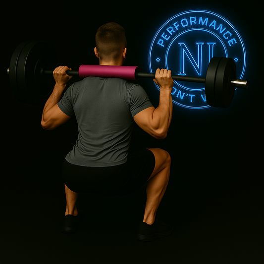 Pad de musculation rose sur barre – confort nuque et épaules – entraînement squat – N.I Performance