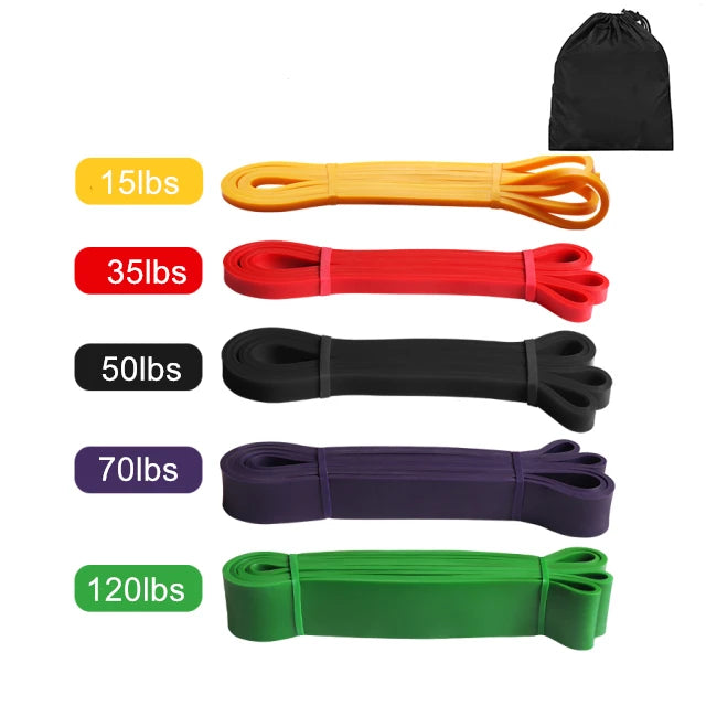 Lot complet de 5 bandes de résistance – 15 à 120 lb – N.I Performance