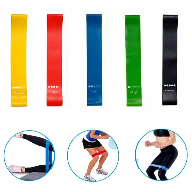Set complet de bandes élastiques de fitness avec différentes couleurs et résistances